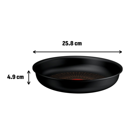 Tigaie Tefal Ingenio Excellence+ P0000524, 26 cm, invelis antiaderent, tehnologie FUSIONCORE, Thermo-Signal™, aluminiu, inductie, negru [9]