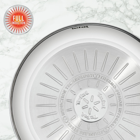Tigaie Tefal Intuition B8170444 de 24 cm, indicator Thermo-Signal™, inductie, invelis antiaderent, exterior inox [2]
