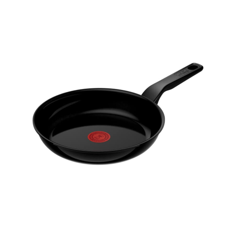 Tigai si seturi - Tigaie Tefal Renew de 20 cm C4320223, 100% aluminiu reciclat, indicator Thermo-Signal, compatibil cu inductia, invelis ceramic, negru