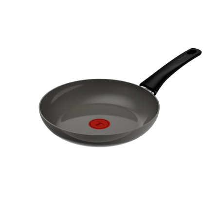 Tigai si seturi - Tigaie Tefal Renewal Ceramic G0170402, 24 cm, aluminiu, invelis ceramic antiaderent Inoceram, Thermo-Signal™, inductie, gri