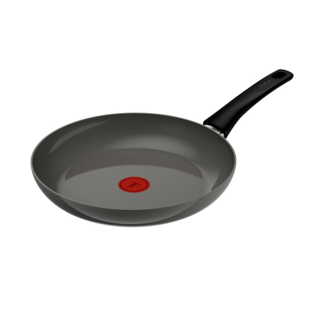 Tigai si seturi - Tigaie Tefal Renewal Ceramic G0170602, 28 cm, aluminiu, invelis ceramic antiaderent Inoceram, Thermo-Signal™, inductie, gri