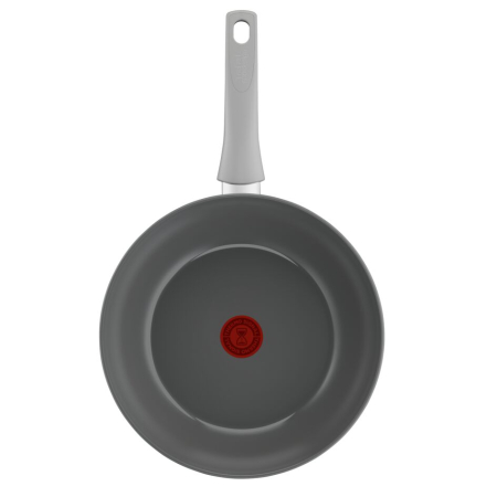 Tigaie wok 28 cm Tefal Renew On C4271932, 100% aluminiu reciclat, indicator Thermo-Signal, compatibil cu inductia, invelis ceramic, gri [2]