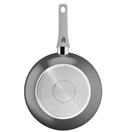 Tigaie wok 28 cm Tefal Renew On C4271932, 100% aluminiu reciclat, indicator Thermo-Signal, compatibil cu inductia, invelis ceramic, gri [1]