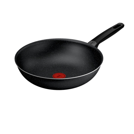 Tigai si seturi - Tigaie wok Tefal Extra M0001932, 28 cm, aluminiu, invelis antiaderent ultra-rezistent, Thermo-Signal™, negru