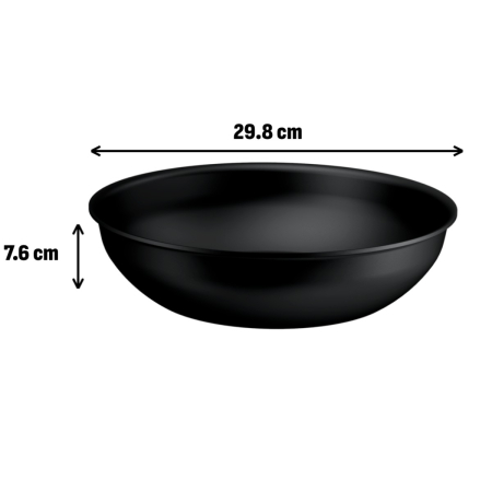 Tigaie wok Tefal Ingenio Excellence+ P0001924, 28 cm, invelis antiaderent, tehnologie FUSIONCORE, Thermo-Signal™, aluminiu, inductie, negru [9]