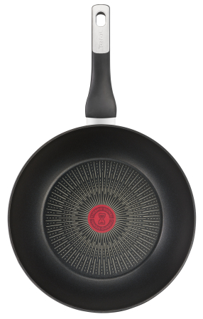 Tigaie Wok Unlimited G2551972, 28 cm, invelis antiaderent 100% sigur, Titanium Anti-Scratch, Thermo-Signal™, baza Thermo-Fusion™, aluminiu, neg [1]