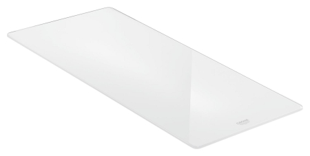 Ustensile bucatarie - Tocator Grohe 40787L00, 490 x 240 mm, sticla, lucios, alb