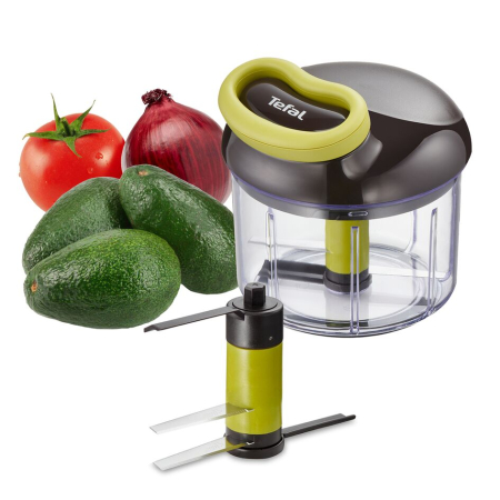 Bucatarie - Tocator manual 5-Second K1320404, baza aderenta, maner ergonomic, suport lame, recipient 900 ml, plastic