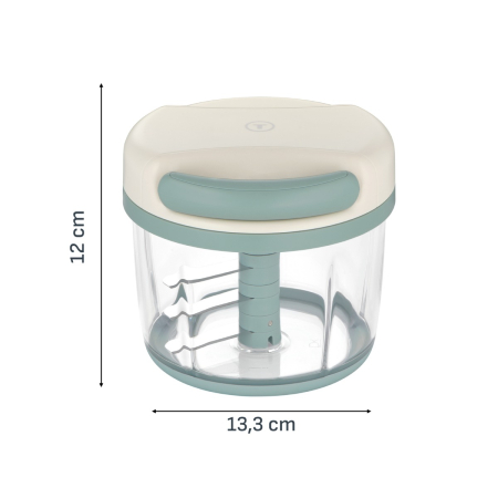 Tocator manual Tefal 5-Second K4330104, 3 lame din inox, mecanism de blocare, baza anti-alunecare, verde [13]