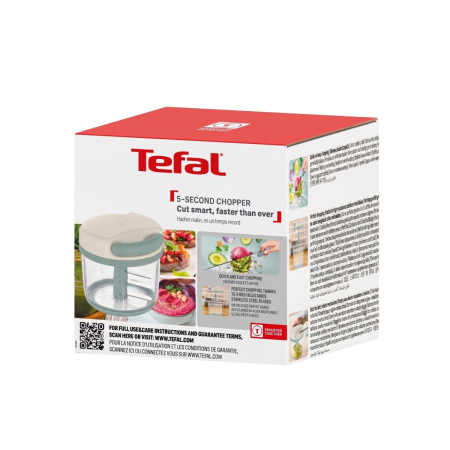 Tocator manual Tefal 5-Second K4330104, 3 lame din inox, mecanism de blocare, baza anti-alunecare, verde [15]