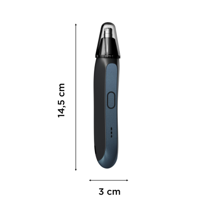 Trimmer pentru nas & urechi Rowenta Performance TN3720E0, autonomie 3 ore, 7300 rpm, tehnologie Wet & Dry, sistem de blocare, albastru [6]