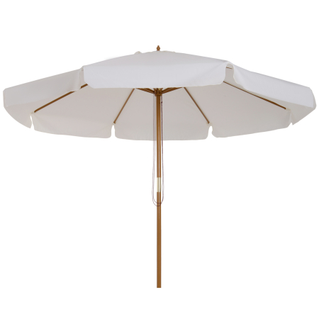 Prelate, pavilioane, umbrele terasa -  Umbrela de gradina cu acoperis dublu, din lemn de bambus si poliester, Ø325x250 cm, crem