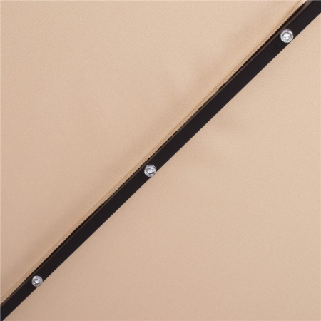 Umbrela gradina brat lateral tip banana cu iluminare LED solara, 32 LED-uri, protectie UPF 50+, husa inclusa, D300 cm, crem [12]