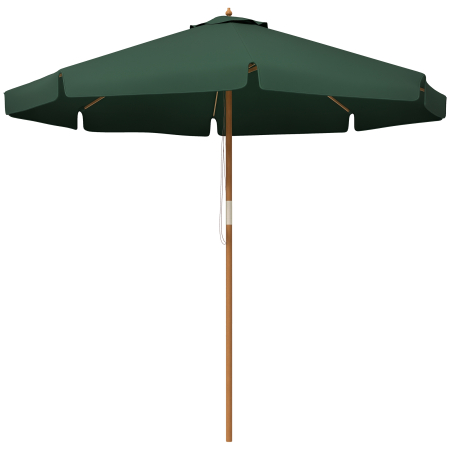 Prelate, pavilioane, umbrele terasa -  Umbrela de Gradina cu Corzi, Deschidere Reglabila si Orificii de Ventilatie, Ø325x250 cm, Verde