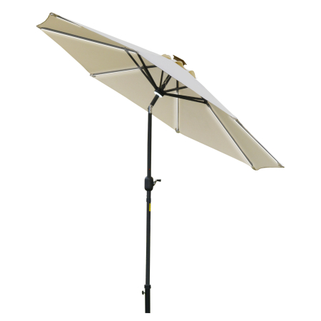 Prelate, pavilioane, umbrele terasa -  umbrela de gradina cu leduri, Φ266x245cm, crem