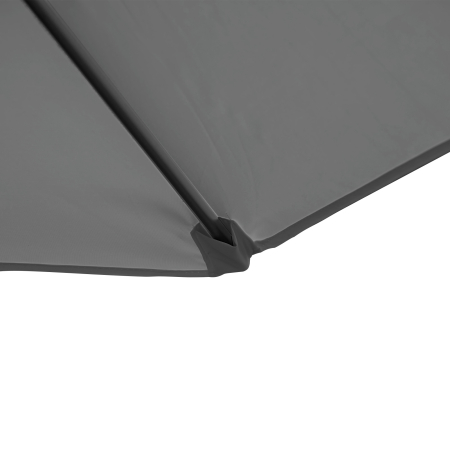  Umbrela de Gradina cu Rotatie la 360°, Brat, Baza in Cruce si Orificiu de Ventilatie, Ø256x245 cm, Gri inchis [7]