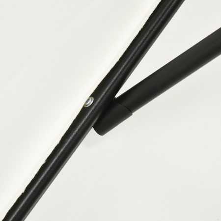  Umbrela de Gradina inclinabila cu Manivela si 6 Spiţe, 2x3 m, Alb Crem [7]