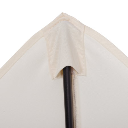  Umbrela de Gradina inclinabila cu Orificii de Ventilatie si 6 Spite din Aluminiu, 2x2 m, Alb Crem [8]