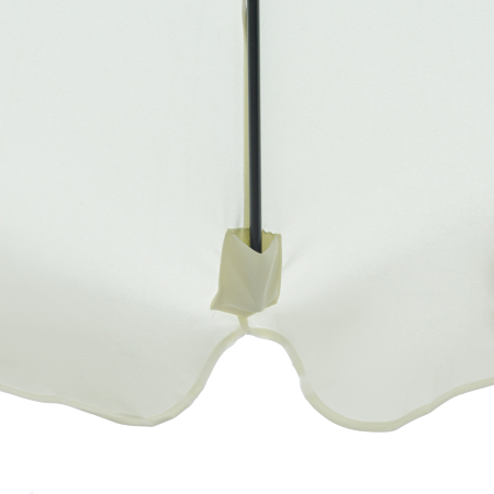  Umbrela de Gradina si Terasa Φ266x250cm, Umbrela Rotunda pentru Exterior cu Capat Rabatabil, Rezistenta la Raze UV 50+, Bej [8]