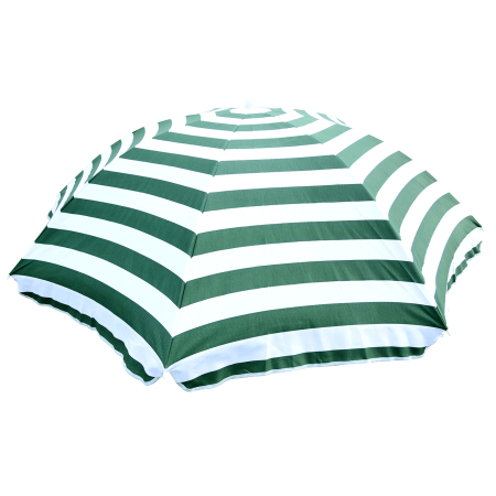  Umbrela de Plaja cu Acoperis inclinabil la 45°, Ø1.8x2 m, Verde si Alb [7]