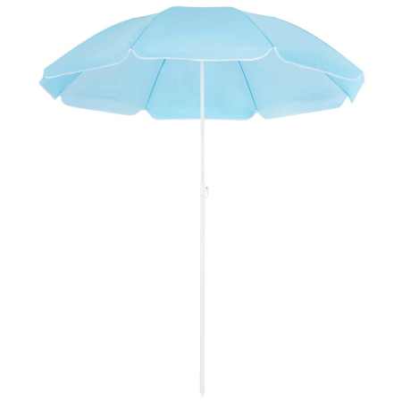 Gradina & balcon - Umbrela de plaja pliabila cu inclinare reglabila, UPF 50+, cu husa transport, 160 cm, albastru