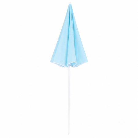 Umbrela de plaja pliabila cu inclinare reglabila, UPF 50+, cu husa transport, 160 cm, albastru [20]