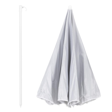 Umbrela de plaja pliabila cu inclinare reglabila, UPF 50+, cu husa transport, 160 cm, gri [11]