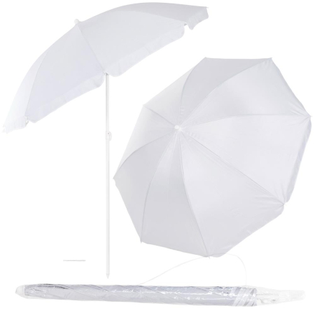 Umbrela de plaja pliabila cu inclinare reglabila, UPF 50+, cu husa transport, 160 cm, gri [3]