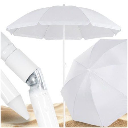 Umbrela de plaja pliabila cu inclinare reglabila, UPF 50+, cu husa transport, 160 cm, gri [4]