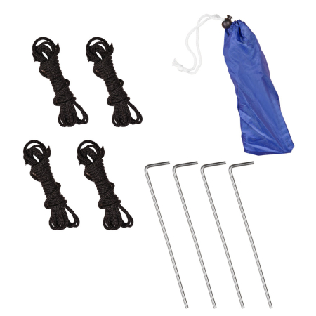 Umbrela de plaja tip cort 2 in 1 cu paravan lateral, ventilatie si protectie UV, diametru 213 cm, albastru [13]
