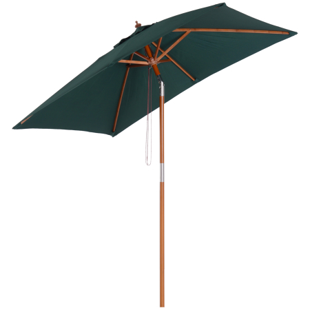 Prelate, pavilioane, umbrele terasa -  Umbrela Dreptunghiular din Bambus si Poliester Anti-UV Verde 2x1.5x2,3m