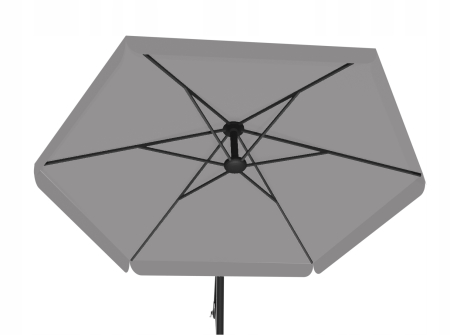 Umbrela gradina cu inclinare reglabila, cupola cu protectie UV, husa protectie, diametru 300 cm, gri [3]