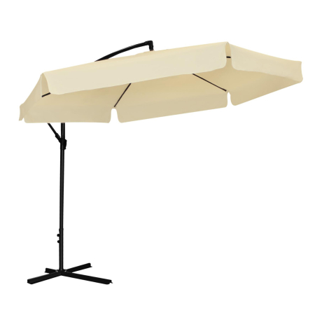 Gradina & balcon - Umbrela gradina tip banana cu mecanism inclinare, impermeabila, diametru 300 cm, husa inclusa, bej