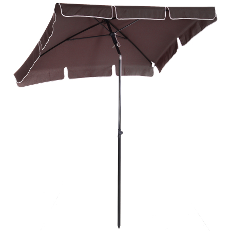 Prelate, pavilioane, umbrele terasa -  Umbrela Parasolarar dreptunghiulara pentru Gradina 200 × 125 × 235cm Maro