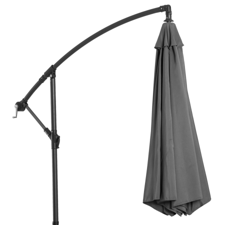  Umbrela pentru Exterior Structura din Otel si Poliester Impermeabil Anti-UV Φ300x250cm Gri [7]
