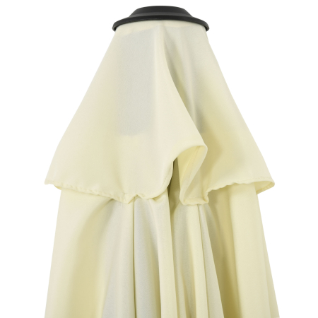  Umbrela pentru gradina din poliester si metal cu 6 bare, cu acoperis inclinabil la 45°, Ø262x243 cm, bej si negru [8]