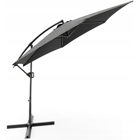 Gradina & balcon - Umbrela pentru gradina XL cu rotatie 360 si ventilatie, diametru 300 cm, gri