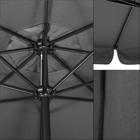 Umbrela terasa gradina, cu manivela, diametru 400cm, Gri [10]