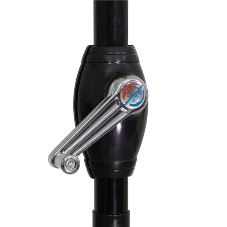 Umbrela terasa gradina, cu manivela si inclinare, diametru 260cm, gri [11]