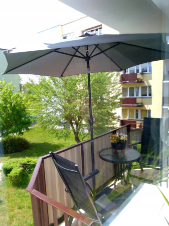 Umbrela terasa gradina, cu manivela si inclinare, GU21, diametru 260cm, gri antracit [2]