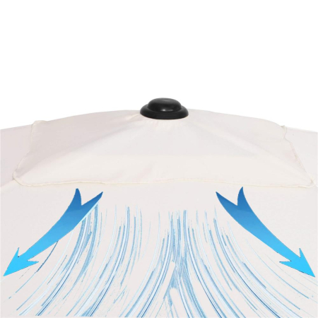 Umbrela terasa sau gradina reglabila, inclinare 2 directii, protectie UV UPF 50+, 195x122 cm, ecru [14]