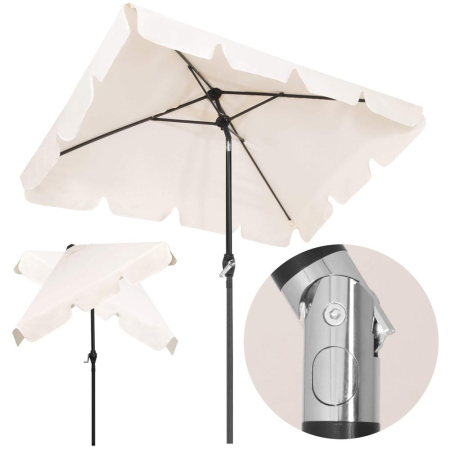 Umbrela terasa sau gradina reglabila, inclinare 2 directii, protectie UV UPF 50+, 195x122 cm, ecru [1]