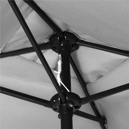 Umbrela terasa sau gradina reglabila, inclinare 2 directii, protectie UV UPF 50+, 195x122 cm, gri deschis [6]