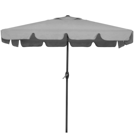 Umbrela terasa sau gradina reglabila, inclinare 2 directii, protectie UV UPF 50+, 195x122 cm, gri deschis [17]