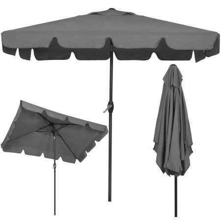 Umbrela terasa sau gradina reglabila, inclinare 2 directii, protectie UV UPF 50+, 195x122 cm, gri inchis [3]