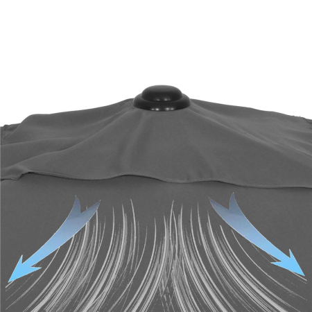 Umbrela terasa sau gradina reglabila, inclinare 2 directii, protectie UV UPF 50+, 195x122 cm, gri inchis [19]