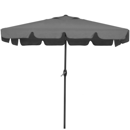 Umbrela terasa sau gradina reglabila, inclinare 2 directii, protectie UV UPF 50+, 195x122 cm, gri inchis [17]