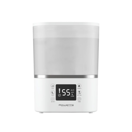 Climatizare si ventilatie - Umidificator Rowenta Aqua Boost HU4020F0, acoperire 50 m2, flux de aer de 380 ml/h, rezervor 2.5L, ecran LED, timer, Alb/argintiu
