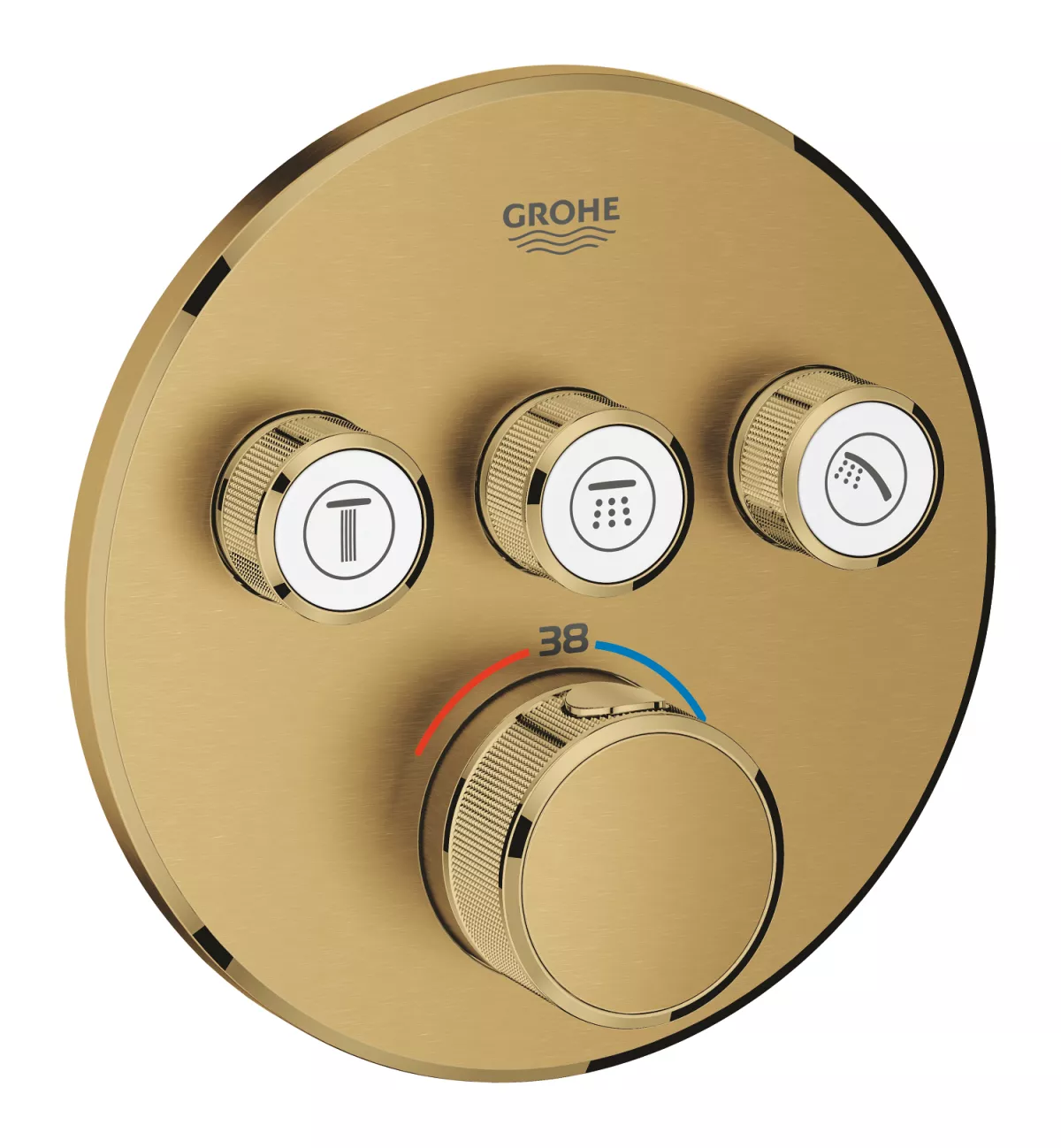 Baterii cada si dus - Unitate comanda dus Grohe SmartControl, termostat, 3 iesiri, necesista valva, mat, auriu, 29121GN0