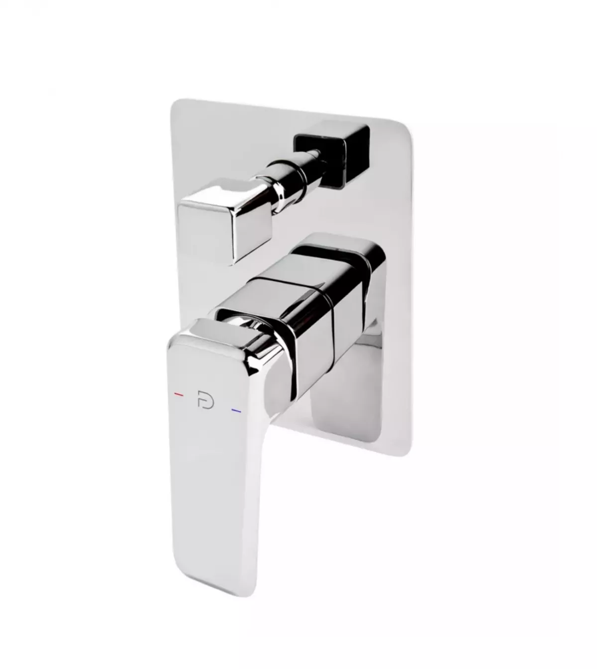 Baie - Unitate comanda FDesign Brina FD1-BRN-7P-11, 1/2'', incastra, 2 iesiri, diverter, include mixer incastrat, crom